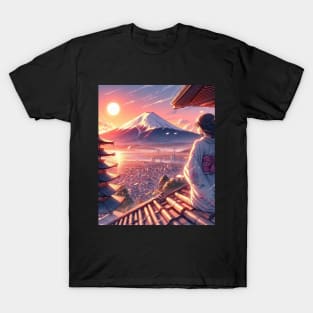 mount Fuji - Anime T-Shirt